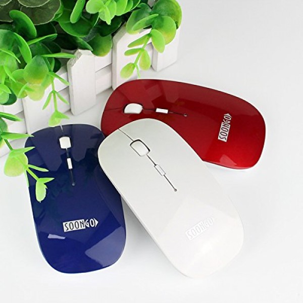 SOON GO 2.4G Wireless Mouse Portable with USB, 4 Buttons, 1600 Adjustable DPI SOON GO 2.4G Wireless Mouse Portable with USB, 4 Buttons, 1600 Adjustable DPI
