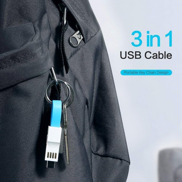 Keychain Charger IOS Type C Micro USB 3 in 1 Multi Fast Charging Cable Portable Travel Charging Cord Magnetic Contingency Spare Charged Cable for iphone ios Android All Smartphones Keychain Charger IOS Type C Micro USB 3 in 1 Multi Fast Charging Cable Portable Travel Charging Cord Magnetic Contingency Spare Charged Cable for iphone ios Android All Smartphones