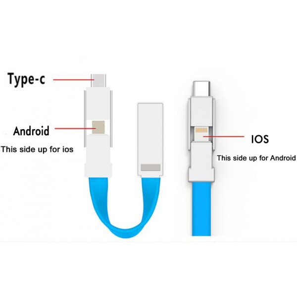 Keychain Charger IOS Type C Micro USB 3 in 1 Multi Fast Charging Cable Portable Travel Charging Cord Magnetic Contingency Spare Charged Cable for iphone ios Android All Smartphones Keychain Charger IOS Type C Micro USB 3 in 1 Multi Fast Charging Cable Portable Travel Charging Cord Magnetic Contingency Spare Charged Cable for iphone ios Android All Smartphones