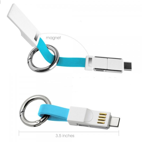 Keychain Charger IOS Type C Micro USB 3 in 1 Multi Fast Charging Cable Portable Travel Charging Cord Magnetic Contingency Spare Charged Cable for iphone ios Android All Smartphones Keychain Charger IOS Type C Micro USB 3 in 1 Multi Fast Charging Cable Portable Travel Charging Cord Magnetic Contingency Spare Charged Cable for iphone ios Android All Smartphones