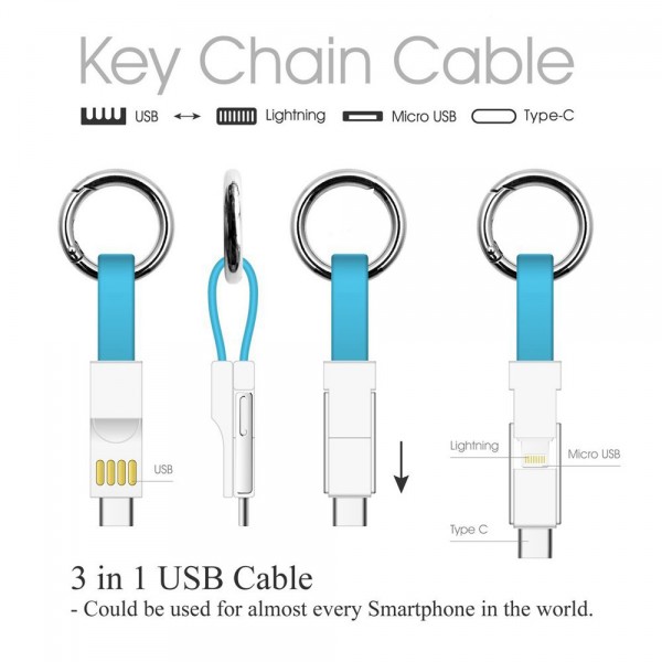 Keychain Charger IOS Type C Micro USB 3 in 1 Multi Fast Charging Cable Portable Travel Charging Cord Magnetic Contingency Spare Charged Cable for iphone ios Android All Smartphones Keychain Charger IOS Type C Micro USB 3 in 1 Multi Fast Charging Cable Portable Travel Charging Cord Magnetic Contingency Spare Charged Cable for iphone ios Android All Smartphones