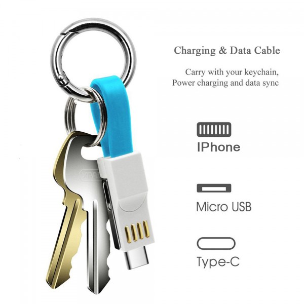 Keychain Charger IOS Type C Micro USB 3 in 1 Multi Fast Charging Cable Portable Travel Charging Cord Magnetic Contingency Spare Charged Cable for iphone ios Android All Smartphones Keychain Charger IOS Type C Micro USB 3 in 1 Multi Fast Charging Cable Portable Travel Charging Cord Magnetic Contingency Spare Charged Cable for iphone ios Android All Smartphones