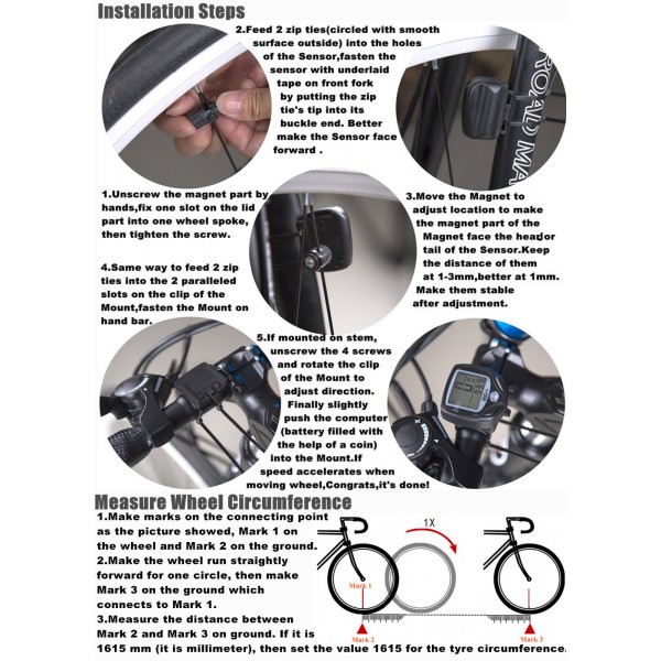 SOON GO Bike Speedometer, Bicycle Speedometer Wireless Bike Computer Waterproof Bike Odometer Speedometer Accurate Speed Tracking & Multi-Function with Cycling Taillight SOON GO Bike Speedometer, Bicycle Speedometer Wireless Bike Computer Waterproof Bike Odometer Speedometer Accurate Speed Tracking & Multi-Function with Cycling Taillight