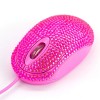 USB Optical Wired Mini Computer Mouse with Crystal Bling Rhinestone 7 Color Lights Mouse for Small Hands(Pink) USB Optical Wired Mini Computer Mouse with Crystal Bling Rhinestone 7 Color Lights Mouse for Small Hands(Pink)