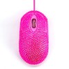 USB Optical Wired Mini Computer Mouse with Crystal Bling Rhinestone 7 Color Lights Mouse for Small Hands(Pink) USB Optical Wired Mini Computer Mouse with Crystal Bling Rhinestone 7 Color Lights Mouse for Small Hands(Pink)