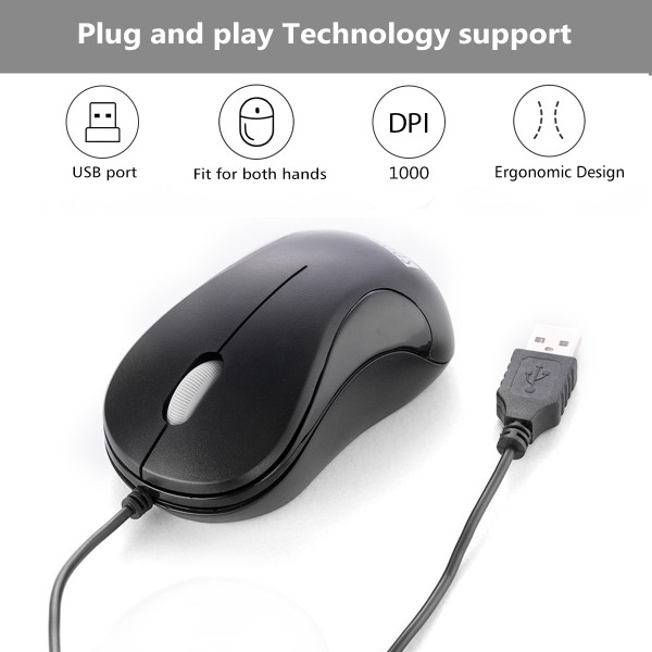 Computer Mini USB Wired Optical Mouse Portable for Laptop, Notebook, MacBook Computer Mini USB Wired Optical Mouse Portable for Laptop, Notebook, MacBook