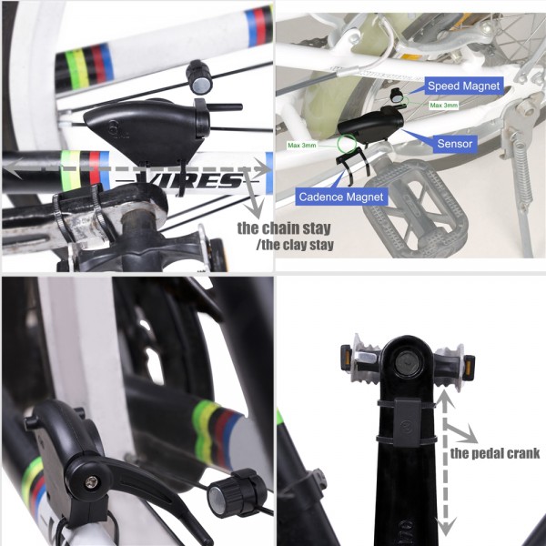 SOON GO Bicycle Speedometer Wireless Bike Computer Cadence IPX6 Waterproof Bike Odometer Speedometer Multi-Functions with Backlight, Temperature, Bicycle A/B, Stop Watch, Calorie Counter SOON GO Bicycle Speedometer Wireless Bike Computer Cadence IPX6 Waterproof Bike Odometer Speedometer Multi-Functions with Backlight, Temperature, Bicycle A/B, Stop Watch, Calorie Counter