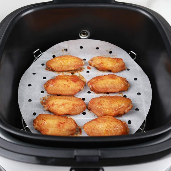 Air Fryer Liners 9 Inch 100pcs With Holes Parchmen Baking Paper Bamboo Steamer Anti-stick Waterproof 100% Pure Raw Wood Pulp FDA certification Perfect For All Air Fryers Air Fryer Liners 9 Inch 100pcs With Holes Parchmen Baking Paper Bamboo Steamer Anti-stick Waterproof 100% Pure Raw Wood Pulp FDA certification Perfect For All Air Fryers