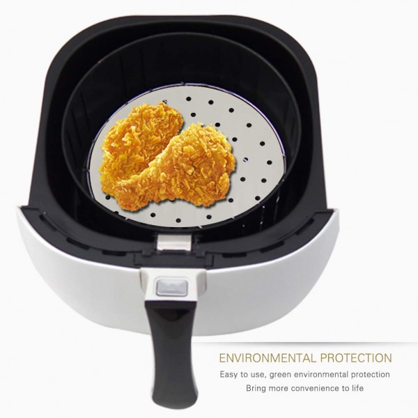 Air Fryer Liners 9 Inch 100pcs With Holes Parchmen Baking Paper Bamboo Steamer Anti-stick Waterproof 100% Pure Raw Wood Pulp FDA certification Perfect For All Air Fryers Air Fryer Liners 9 Inch 100pcs With Holes Parchmen Baking Paper Bamboo Steamer Anti-stick Waterproof 100% Pure Raw Wood Pulp FDA certification Perfect For All Air Fryers