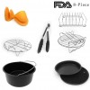 Universal Air Fryer Accessories 7 Inch Pizza Pan Cake Barrel Skewer Rack Silicone Mat Kitchen Tong Metal Holder Toast Rack Pinch Mitts Fit All 3.7QT/5.3QT/5.8QT Universal Air Fryer Accessories 7 Inch Pizza Pan Cake Barrel Skewer Rack Silicone Mat Kitchen Tong Metal Holder Toast Rack Pinch Mitts Fit All 3.7QT/5.3QT/5.8QT