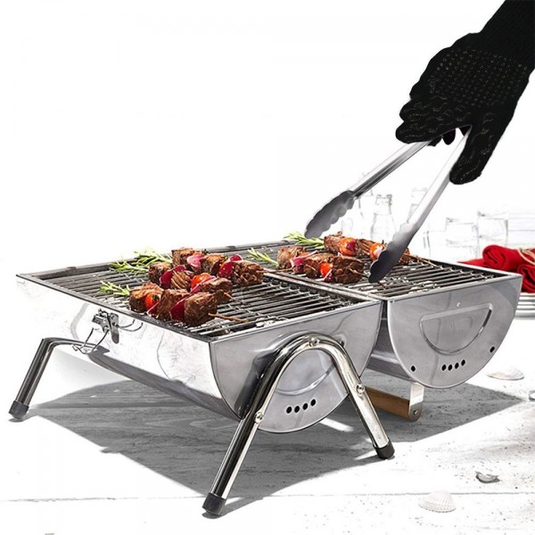 BBQ Grill Gloves, 1472°F Extreme Heat Resistant Gloves Non-Slip Insulated Oven Mitts Potholder Perfect for Barbecue Grilling Cooking Baking Kitchen Smokers 1 Pair BBQ Grill Gloves, 1472°F Extreme Heat Resistant Gloves Non-Slip Insulated Oven Mitts Potholder Perfect for Barbecue Grilling Cooking Baking Kitchen Smokers 1 Pair