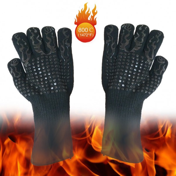 BBQ Grill Gloves, 1472°F Extreme Heat Resistant Gloves Non-Slip Insulated Oven Mitts Potholder Perfect for Barbecue Grilling Cooking Baking Kitchen Smokers 1 Pair BBQ Grill Gloves, 1472°F Extreme Heat Resistant Gloves Non-Slip Insulated Oven Mitts Potholder Perfect for Barbecue Grilling Cooking Baking Kitchen Smokers 1 Pair