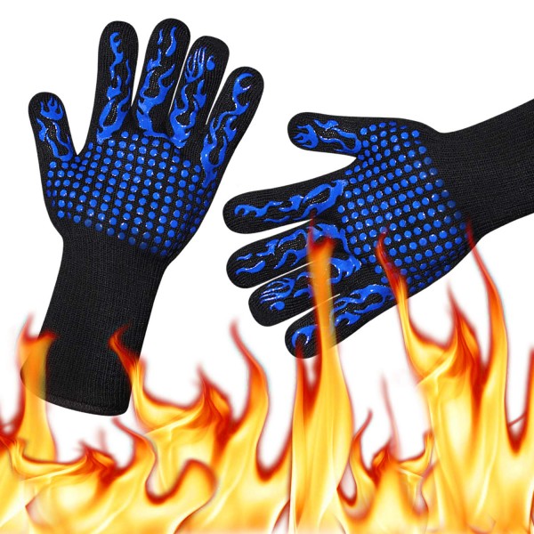 BBQ Grill Gloves, 1472°F Extreme Heat Resistant Gloves Non-Slip Insulated Oven Mitts Potholder Perfect for Barbecue Grilling Cooking Baking Kitchen Smokers 1 Pair BBQ Grill Gloves, 1472°F Extreme Heat Resistant Gloves Non-Slip Insulated Oven Mitts Potholder Perfect for Barbecue Grilling Cooking Baking Kitchen Smokers 1 Pair