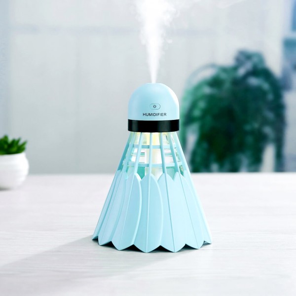 USB Portable Badminton Ultrasonic Air Humidifier with On/Off LED Night Lights, 240ml USB Portable Mist Air Humidifier for Home, Car, Office, Bedroom, Baby Room, Outdoor USB Portable Badminton Ultrasonic Air Humidifier with On/Off LED Night Lights, 240ml USB Portable Mist Air Humidifier for Home, Car, Office, Bedroom, Baby Room, Outdoor