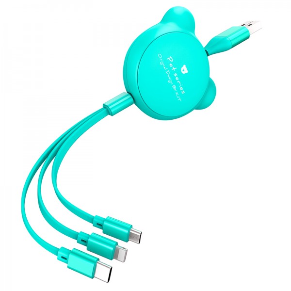 3 in 1 multi-function telescopic data line Fast Charging Data cord line hidden retractable usb Cable for iOS Android/Type C 3 in 1 multi-function telescopic data line Fast Charging Data cord line hidden retractable usb Cable for iOS Android/Type C