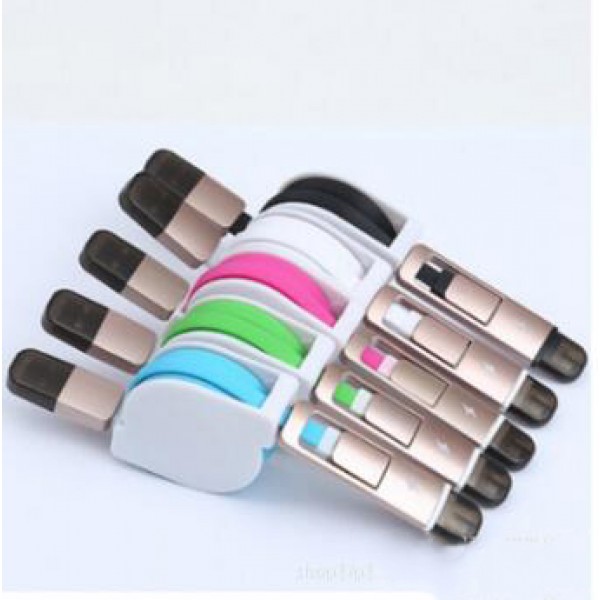 Retractable Flexible Universal Apple lightning Android micro USB 2 in 1 Retractable Data Charger Cable Cord for iPhone Android Retractable Flexible Universal Apple lightning Android micro USB 2 in 1 Retractable Data Charger Cable Cord for iPhone Android