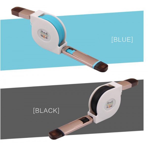 Retractable Flexible Universal Apple lightning Android micro USB 2 in 1 Retractable Data Charger Cable Cord for iPhone Android Retractable Flexible Universal Apple lightning Android micro USB 2 in 1 Retractable Data Charger Cable Cord for iPhone Android