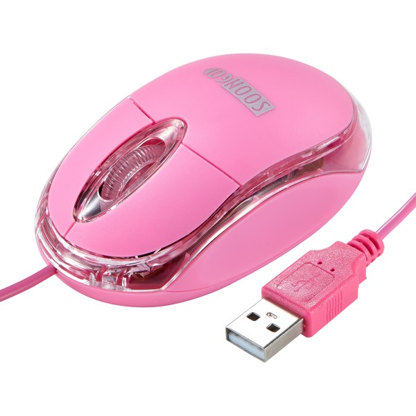Mini Optical Wired Ergonomic Mouse LED Light Computer Notebook Laptop Mice for Children and Lady by SOONGO Mini Optical Wired Ergonomic Mouse LED Light Computer Notebook Laptop Mice for Children and Lady by SOONGO