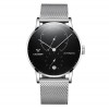 Automatic Mens Stainless Steel Wrist Watch with Calendar Multifunctional Strap Milanese Mesh Automatic Mens Stainless Steel Wrist Watch with Calendar Multifunctional Strap Milanese Mesh