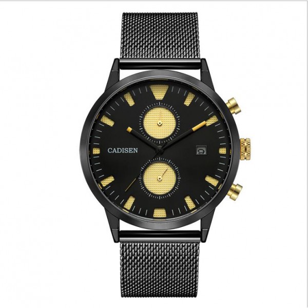 Mens High-end Full Steel Quartz Wristwatch with Functional Sub-dials Mens High-end Full Steel Quartz Wristwatch with Functional Sub-dials