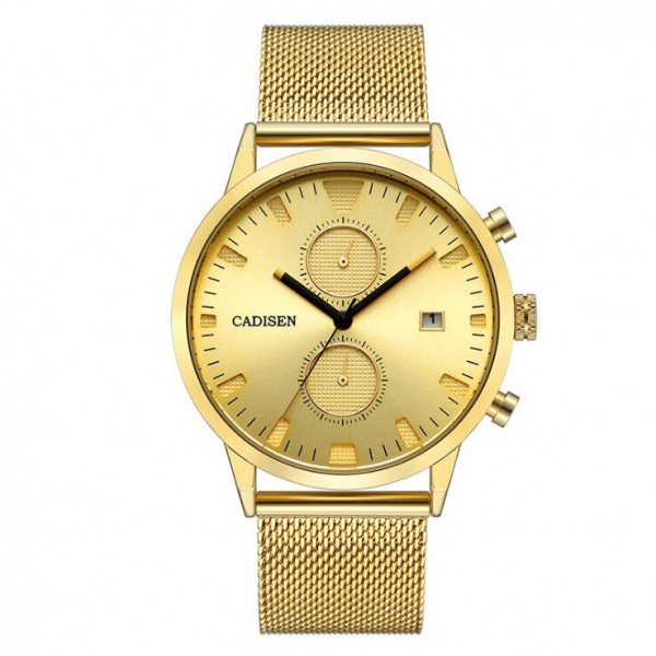 Mens High-end Full Steel Quartz Wristwatch with Functional Sub-dials Mens High-end Full Steel Quartz Wristwatch with Functional Sub-dials