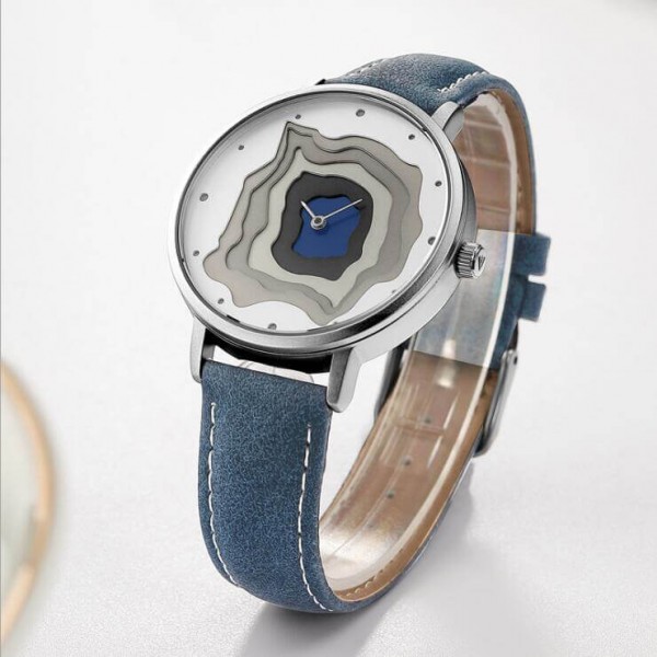 New Arrival Volcanic Pattern Fashion Quartz Waterproof Geninue Leather Wristwatch New Arrival Volcanic Pattern Fashion Quartz Waterproof Geninue Leather Wristwatch