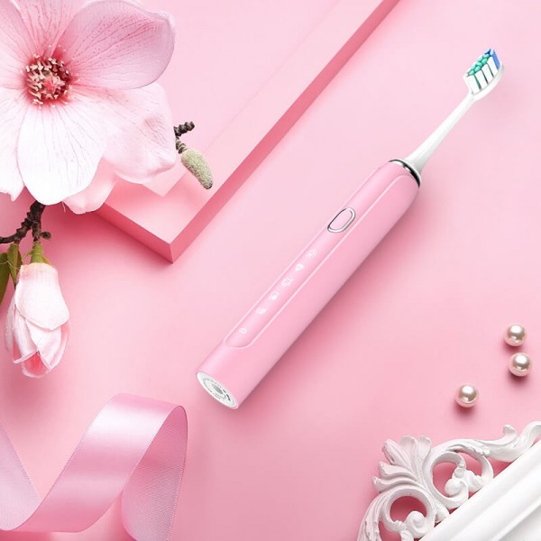 Sonic Electric Wireless Rechargeable Toothbrush Five-speed tooth cleaning mode 37000 times / minute vibration for adults IPX7 waterproof Nano-coated body Sonic Electric Wireless Rechargeable Toothbrush Five-speed tooth cleaning mode 37000 times / minute vibration for adults IPX7 waterproof Nano-coated body