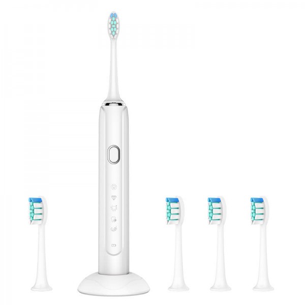 Sonic Electric Wireless Rechargeable Toothbrush Five-speed tooth cleaning mode 37000 times / minute vibration for adults IPX7 waterproof Nano-coated body Sonic Electric Wireless Rechargeable Toothbrush Five-speed tooth cleaning mode 37000 times / minute vibration for adults IPX7 waterproof Nano-coated body