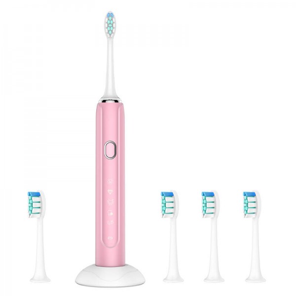 Sonic Electric Wireless Rechargeable Toothbrush Five-speed tooth cleaning mode 37000 times / minute vibration for adults IPX7 waterproof Nano-coated body Sonic Electric Wireless Rechargeable Toothbrush Five-speed tooth cleaning mode 37000 times / minute vibration for adults IPX7 waterproof Nano-coated body