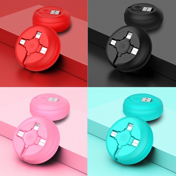 High quality charging multi-function silicone telescopic data line Fast Charging Data cord line hidden retractable usb Cable for iOS Android/Type C High quality charging multi-function silicone telescopic data line Fast Charging Data cord line hidden retractable usb Cable for iOS Android/Type C