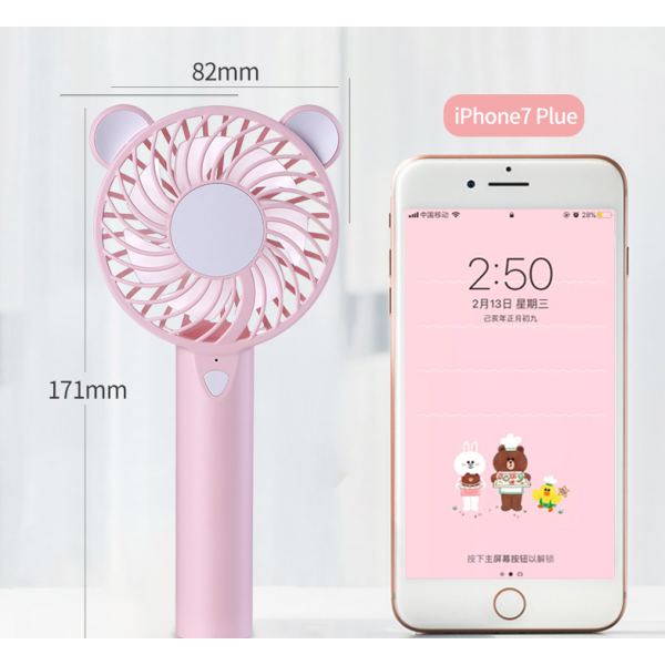 USB charging colorful atmosphere lamp mute mini fan portable handheld fan USB charging colorful atmosphere lamp mute mini fan portable handheld fan