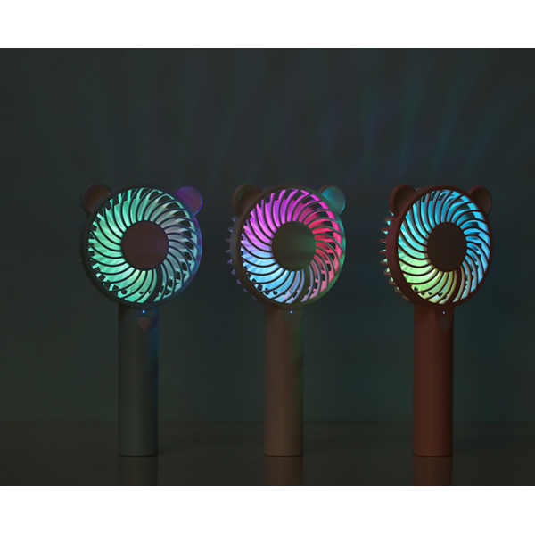 USB charging colorful atmosphere lamp mute mini fan portable handheld fan USB charging colorful atmosphere lamp mute mini fan portable handheld fan