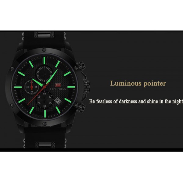 Mens Chronograph Analog Quartz Business Watch with Date Luminous Waterproof Silicone Strap Casual Dress Wrist Watches for family gift Mens Chronograph Analog Quartz Business Watch with Date Luminous Waterproof Silicone Strap Casual Dress Wrist Watches for family gift
