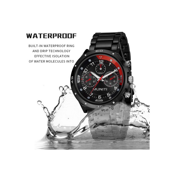 Mens personality sports quartz watch steel band waterproof wrist watch Mens personality sports quartz watch steel band waterproof wrist watch