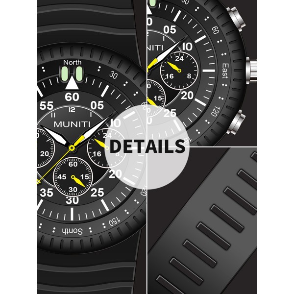 Mens Quartz Watch Rubber Band Leisure Luminous Waterproof Watch Accessory Mens Quartz Watch Rubber Band Leisure Luminous Waterproof Watch Accessory