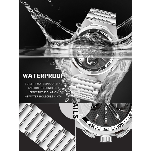 Mens Watch Fashion Business Casual Waterproof Steel Strap Quartz Wristwatch Mens Watch Fashion Business Casual Waterproof Steel Strap Quartz Wristwatch