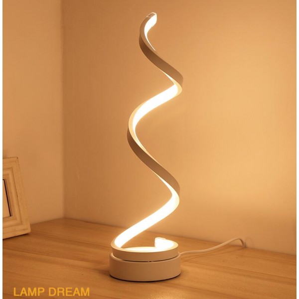 Vertical Spiral Dimmable LED Table Lamp, Curved LED Desk Lamp, Contemporary Minimalist Lighting Design, Warm or White Light,Smart Acrylic Material Perfect for Bedroom Living Room Vertical Spiral Dimmable LED Table Lamp, Curved LED Desk Lamp, Contemporary Minimalist Lighting Design, Warm or White Light,Smart Acrylic Material Perfect for Bedroom Living Room