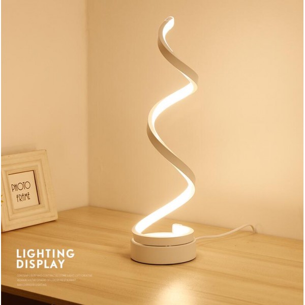 Vertical Spiral Dimmable LED Table Lamp, Curved LED Desk Lamp, Contemporary Minimalist Lighting Design, Warm or White Light,Smart Acrylic Material Perfect for Bedroom Living Room Vertical Spiral Dimmable LED Table Lamp, Curved LED Desk Lamp, Contemporary Minimalist Lighting Design, Warm or White Light,Smart Acrylic Material Perfect for Bedroom Living Room