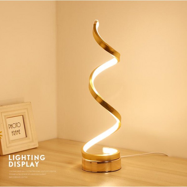 Vertical Spiral Dimmable LED Table Lamp, Curved LED Desk Lamp, Contemporary Minimalist Lighting Design, Warm or White Light,Smart Acrylic Material Perfect for Bedroom Living Room Vertical Spiral Dimmable LED Table Lamp, Curved LED Desk Lamp, Contemporary Minimalist Lighting Design, Warm or White Light,Smart Acrylic Material Perfect for Bedroom Living Room