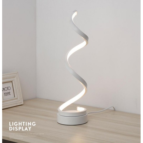 Vertical Spiral Dimmable LED Table Lamp, Curved LED Desk Lamp, Contemporary Minimalist Lighting Design, Warm or White Light,Smart Acrylic Material Perfect for Bedroom Living Room Vertical Spiral Dimmable LED Table Lamp, Curved LED Desk Lamp, Contemporary Minimalist Lighting Design, Warm or White Light,Smart Acrylic Material Perfect for Bedroom Living Room