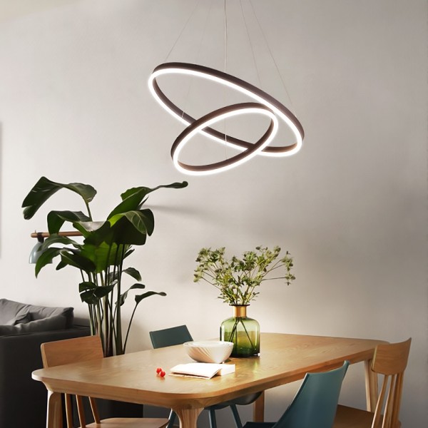 Modern LED Ring Chandeliers Acrylic Round Shape Pendant Light Fixture, Adjustable LED Ceiling Fixture with 1- 4 Ring, Round Shape Chandeliers for Bedroom, Living Room, Dining Room and Kitchen Island, with Non-pole Dimming Intelligent Control Modern LED Ring Chandeliers Acrylic Round Shape Pendant Light Fixture, Adjustable LED Ceiling Fixture with 1- 4 Ring, Round Shape Chandeliers for Bedroom, Living Room, Dining Room and Kitchen Island, with Non-pole Dimming Intelligent Control