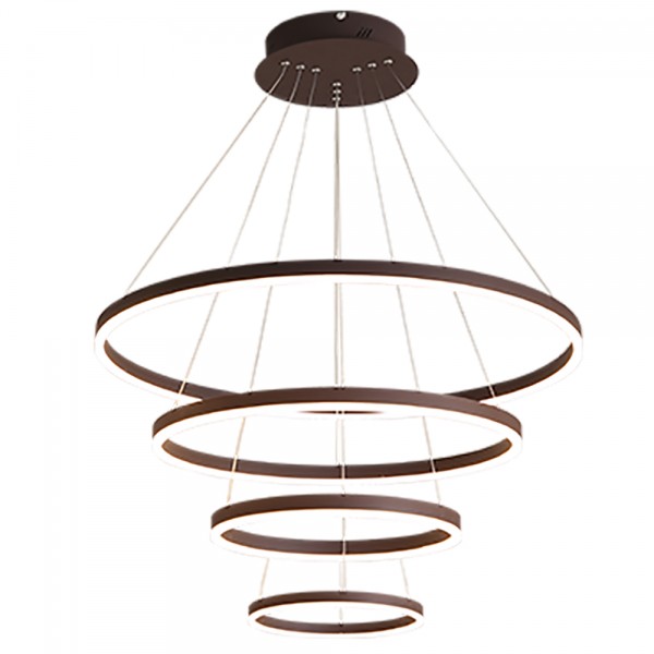 Modern LED Ring Chandeliers Acrylic Round Shape Pendant Light Fixture, Adjustable LED Ceiling Fixture with 1- 4 Ring, Round Shape Chandeliers for Bedroom, Living Room, Dining Room and Kitchen Island, with Non-pole Dimming Intelligent Control Modern LED Ring Chandeliers Acrylic Round Shape Pendant Light Fixture, Adjustable LED Ceiling Fixture with 1- 4 Ring, Round Shape Chandeliers for Bedroom, Living Room, Dining Room and Kitchen Island, with Non-pole Dimming Intelligent Control