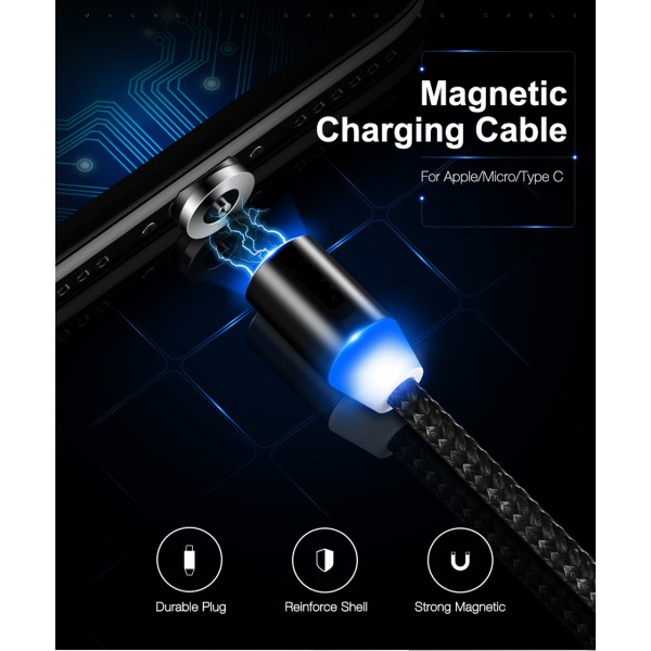 SOONGO LED Magnetic USB Cable Magnet Plug USB Type C Micro USB IOS Plug for samsung huawei xiaomi iPhone Xs Xr X 8 7 6 Plus 5 SOONGO LED Magnetic USB Cable Magnet Plug USB Type C Micro USB IOS Plug for samsung huawei xiaomi iPhone Xs Xr X 8 7 6 Plus 5