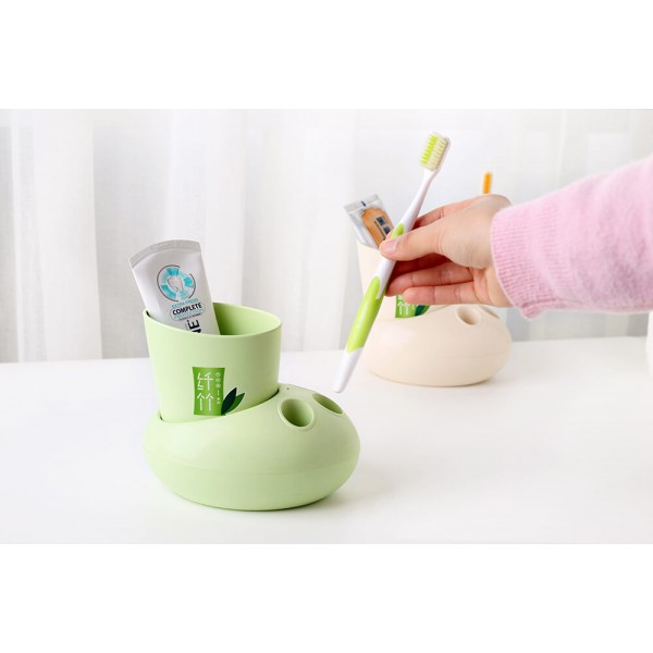 Bamboo Fiber Plastic Bathroom Accessory Set, Bath Accessory Set With Stylish Lotion Bottle, Toothbrush Holder, Tumbler And Soap Dish Bamboo Fiber Plastic Bathroom Accessory Set, Bath Accessory Set With Stylish Lotion Bottle, Toothbrush Holder, Tumbler And Soap Dish