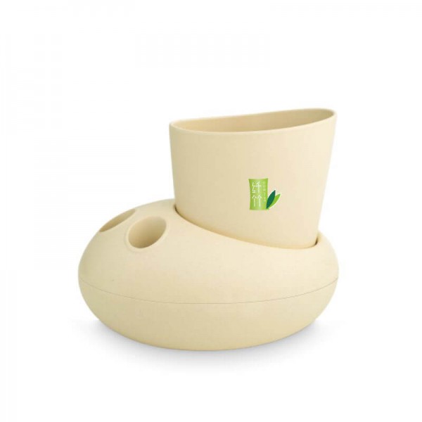 Bamboo Fiber Plastic Bathroom Accessory Set, Bath Accessory Set With Stylish Lotion Bottle, Toothbrush Holder, Tumbler And Soap Dish Bamboo Fiber Plastic Bathroom Accessory Set, Bath Accessory Set With Stylish Lotion Bottle, Toothbrush Holder, Tumbler And Soap Dish