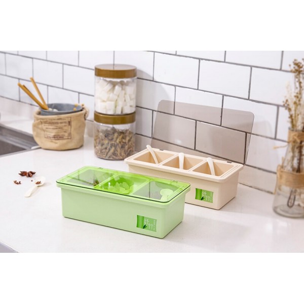 Bamboo Fiber Kitchen supplies Plastic Seasoning Box Set, Seasoning Set, Salt Sugar Spice Pepper Condiment Container Kitchen Cruet Seasonings Tools Bamboo Fiber Kitchen supplies Plastic Seasoning Box Set, Seasoning Set, Salt Sugar Spice Pepper Condiment Container Kitchen Cruet Seasonings Tools