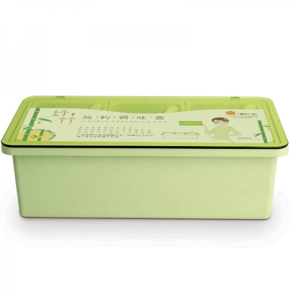 Bamboo Fiber Kitchen supplies Plastic Seasoning Box Set, Seasoning Set, Salt Sugar Spice Pepper Condiment Container Kitchen Cruet Seasonings Tools Bamboo Fiber Kitchen supplies Plastic Seasoning Box Set, Seasoning Set, Salt Sugar Spice Pepper Condiment Container Kitchen Cruet Seasonings Tools