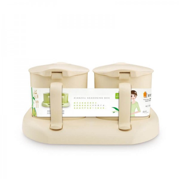 Bamboo Fiber Kitchen supplies Plastic Seasoning Box Set, Seasoning Set, Salt Sugar Spice Pepper Condiment Container Kitchen Cruet Seasonings Tools Bamboo Fiber Kitchen supplies Plastic Seasoning Box Set, Seasoning Set, Salt Sugar Spice Pepper Condiment Container Kitchen Cruet Seasonings Tools