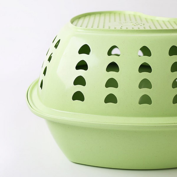 Bamboo Fiber Plastic 2-in-1 Multifunction Colander Strainer Double Drain Basket Wash Fruit Washing Artifact Dish Basket Sink Kitchen Modern Living Room Creative Household Fruit Plate Bamboo Fiber Plastic 2-in-1 Multifunction Colander Strainer Double Drain Basket Wash Fruit Washing Artifact Dish Basket Sink Kitchen Modern Living Room Creative Household Fruit Plate