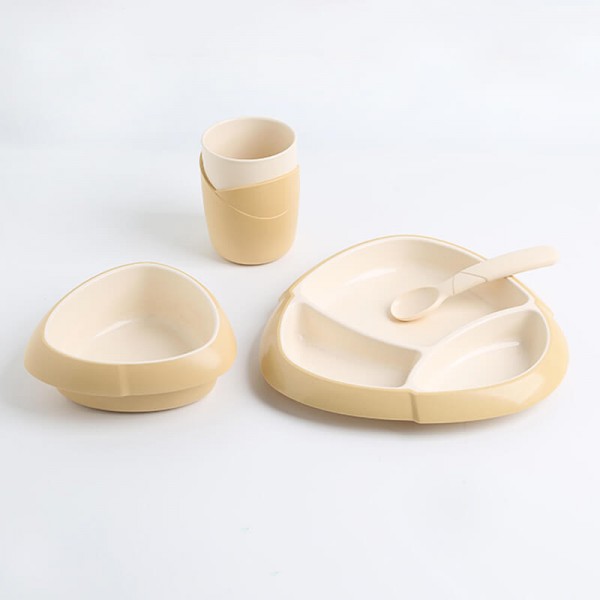 Bamboo Fiber Kids Tableware 4 piece Set Dinner Plate Cartoon Division Dish Children Plate Fork Spoon Cup Set Bamboo Fiber Kids Tableware 4 piece Set Dinner Plate Cartoon Division Dish Children Plate Fork Spoon Cup Set